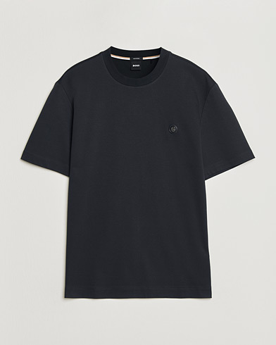 John Smedley Hilcote Wool/Sea Island Cotton T-Shirt Navy at