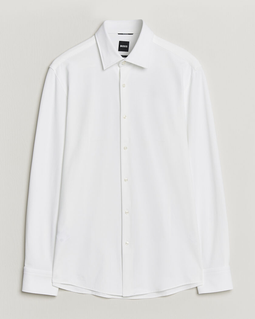 BOSS BLACK Hank Structured Jersey Shirt White – White