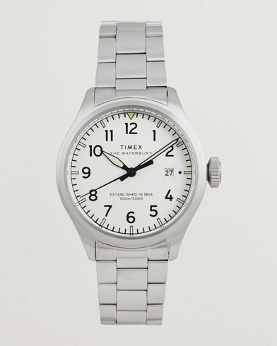 Timex Waterbury Ace 3-Hand 41mm Silver Dial – Silver