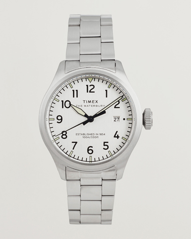 Timex Waterbury Ace 3-Hand 41mm Silver Dial – Silver