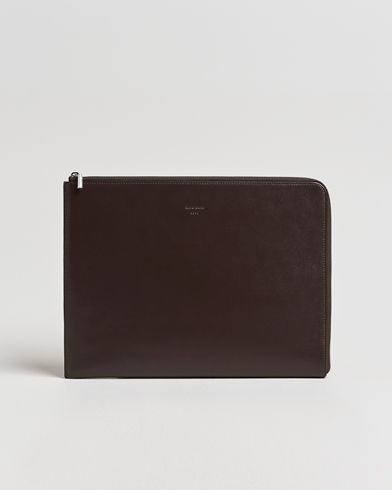 Tiger of Sweden Vitama Leather Portfolio Dark Brown – Brown