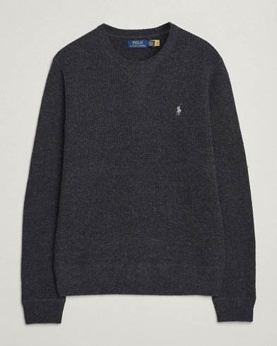 Polo Ralph Lauren Cotton/Wool Pullover Dark Granite Heather – Grey