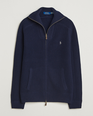 Polo Ralph Lauren Textured Full-Zip Navy Heather at CareOfCarl.com