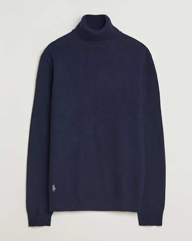 Polo Ralph Lauren Cotton/Wool Rollneck Hunter Navy – Blue