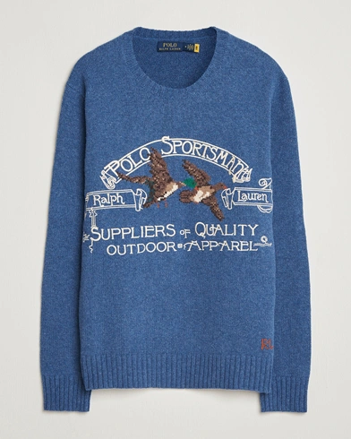Polo Ralph Lauren Cotton/Wool Printed Sweater Blue Multi – Blue