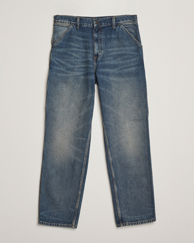 Carhartt WIP Single Knee Pants Worn Used Wash – Blue