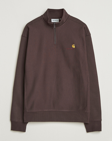 Carhartt WIP Half Zip American Script Sweat Palisander – Brown