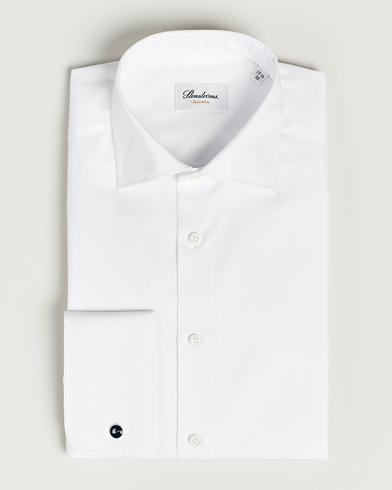 Stenströms Superslim Double Cuff Cotton Shirt White – White