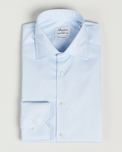 Stenströms Slimline X-Long Sleeve Shirt White/Blue – Blue