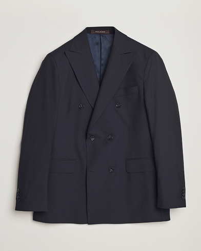 Oscar Jacobson Farris Wool Blazer Navy – Blue