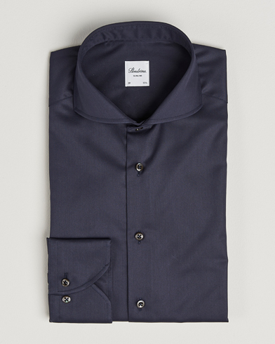 Stenströms Slimline Extreme Cut Away Shirt Navy – Blue