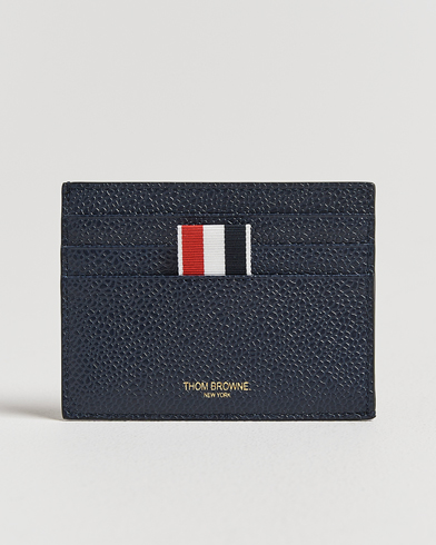 Thom Browne Pebble Grain Leather Cardholder Navy – Blue