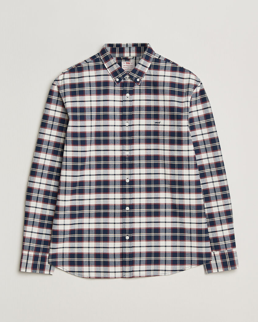 Levi's Cotton Checked Shirt Dress Blues – Blue