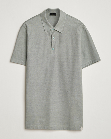 Brioni Short Sleeve Cotton Piquet Polo Light Green – Green