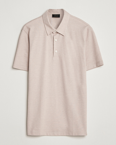 Auralee Wool Rib Knit Skipper Polo Ecru at CareOfCarl.com