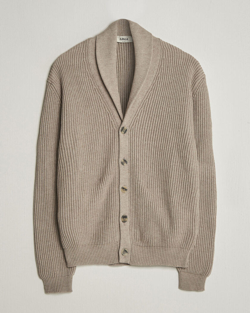 Auralee Wool Knit Shirt Cardigan Charcoal at CareOfCarl.com