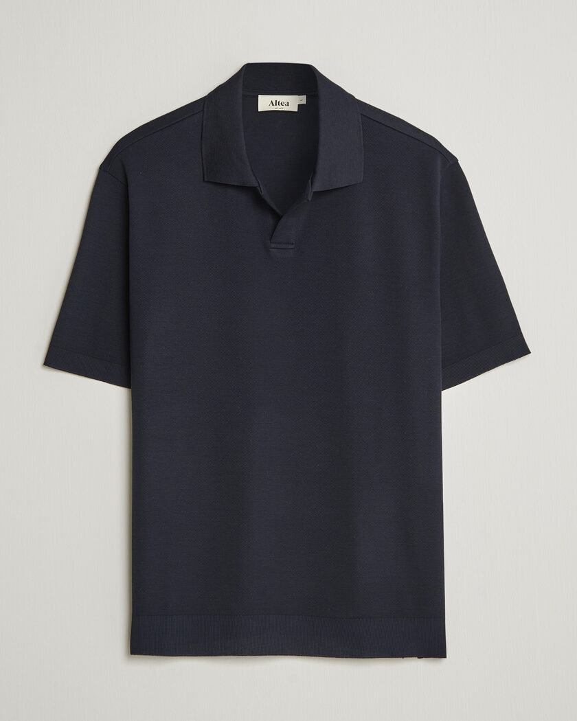 Altea Jersey Piquet Polo Navy – Blue