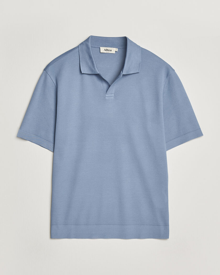 Altea Jersey Piquet Polo Light Blue – Blue