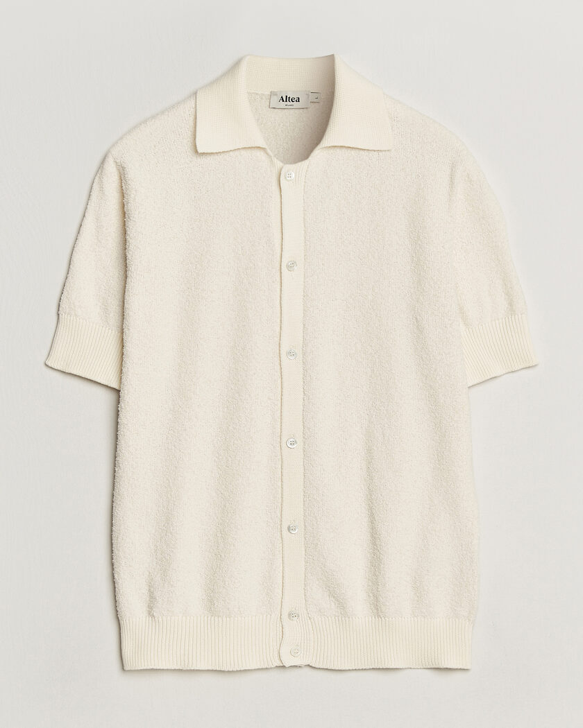 Altea Soft Boucle Resort Shirt Off White – White