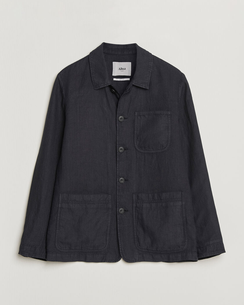NN07 Alban Seersucker Shirt Jacket Black at CareOfCarl.com