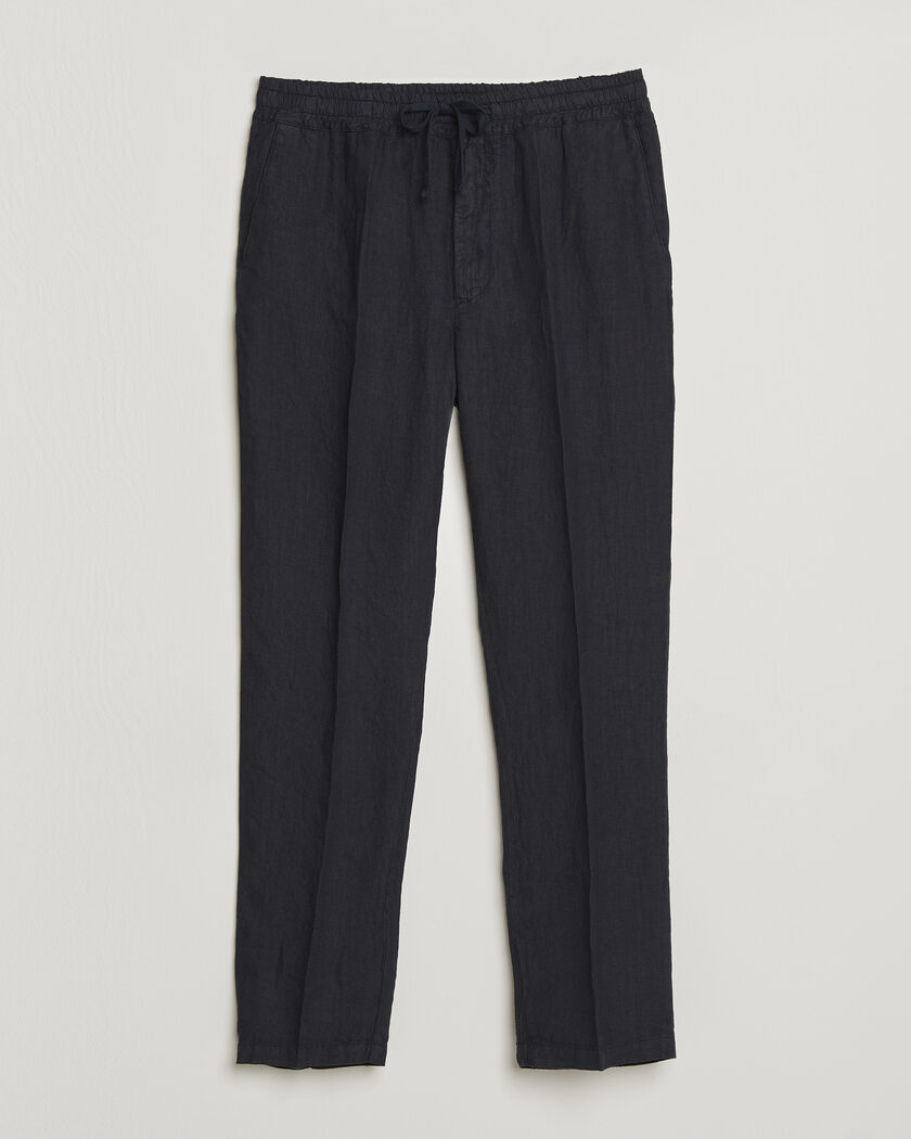 Polo Ralph Lauren Linen Pleated Trousers Navy at CareOfCarl.com