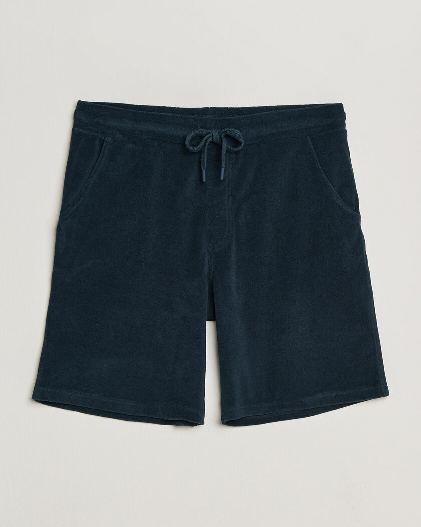 Altea Terry Drawstring Shorts Navy – Blue