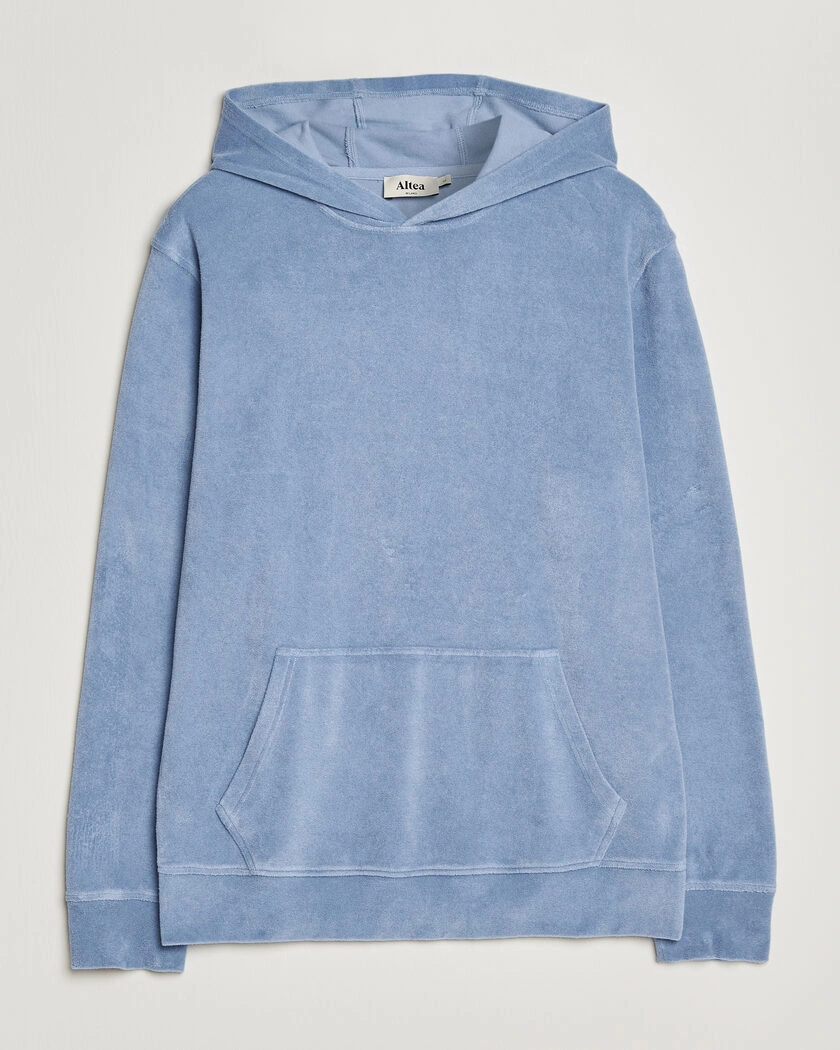 Altea Terry Cotton Hoodie Light Blue – Blue