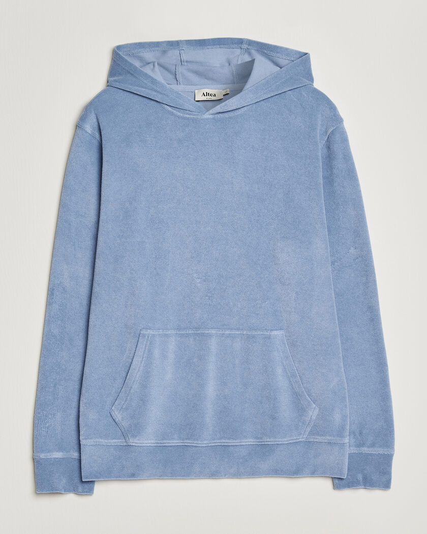 Altea Terry Cotton Hoodie Light Blue – Blue
