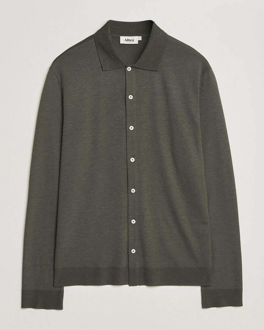 Altea Jersey Knit Shirt Olive – Green