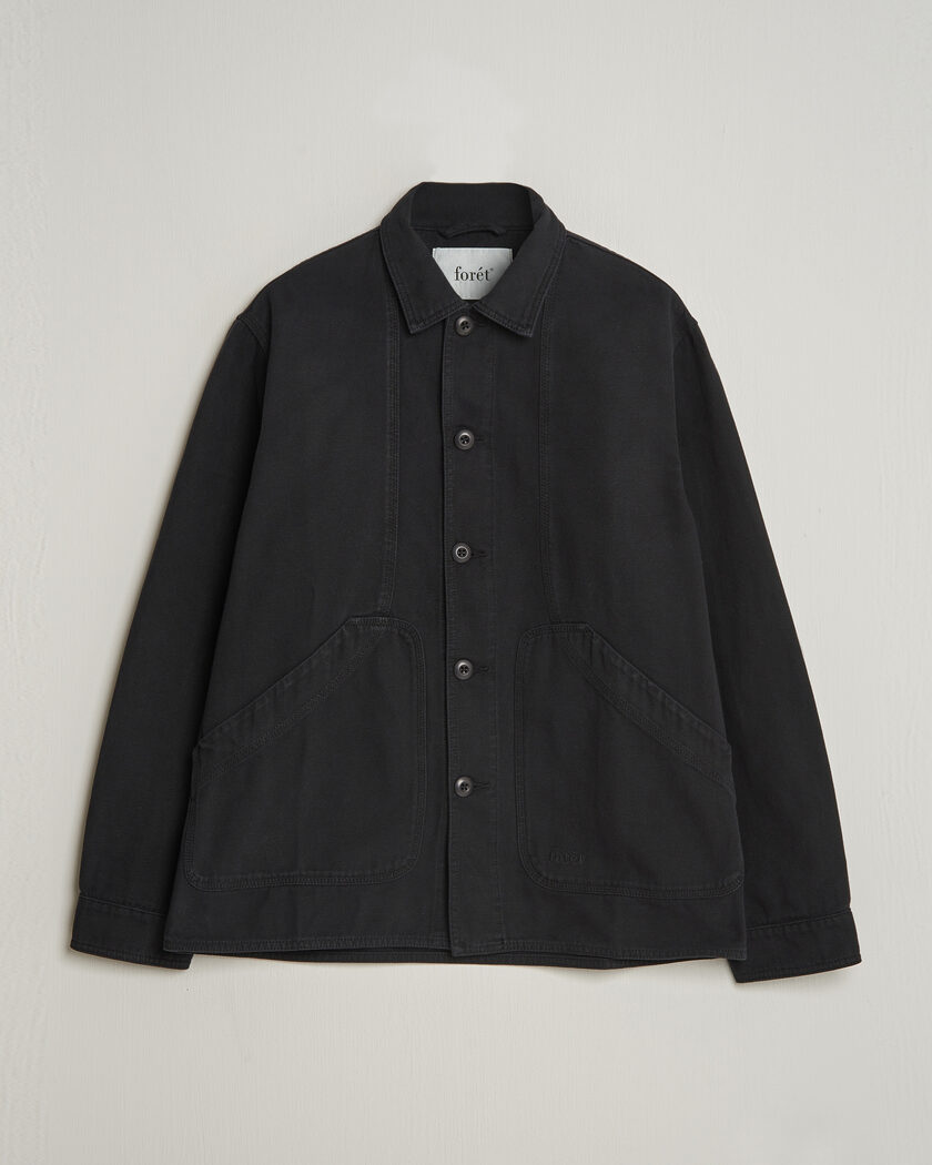 Belstaff Forge Linen Overshirt Washed Black at CareOfCarl.com