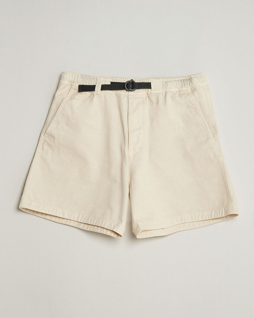 Stone Island Marina Organic Slub Cotton Shorts Ivory – White
