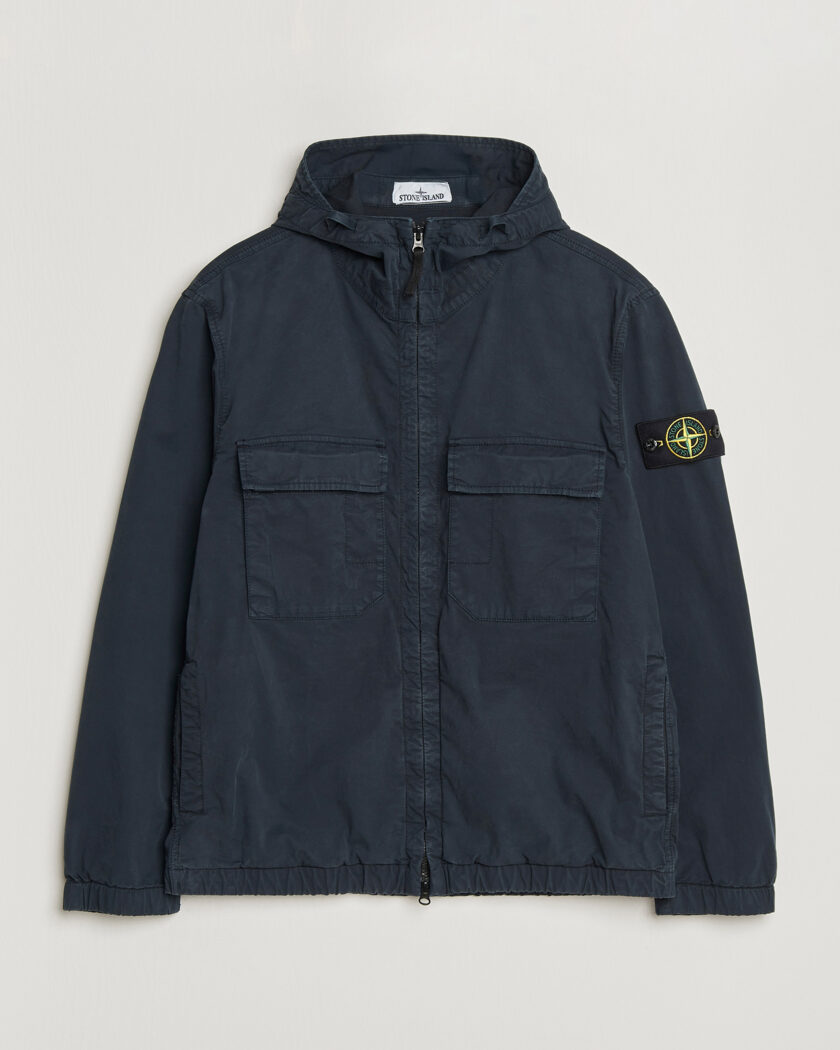 Stone Island Stretch Cotton Twill Hood Jacket Navy – Blue