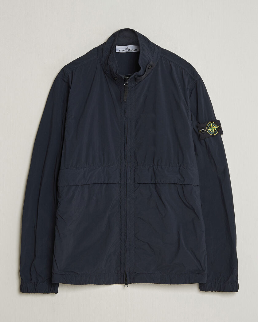 Stone Island Nylon Smerigliato-TC Stand Collar Jacket Navy – Blue