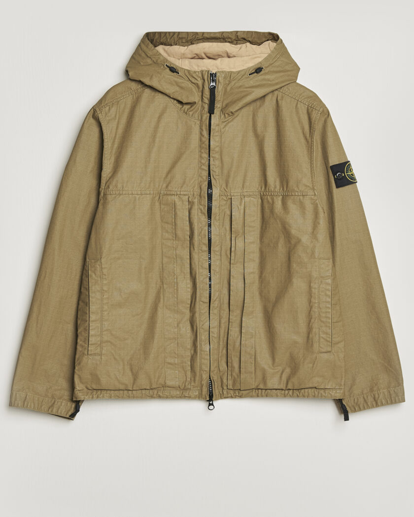 Stone Island Double Coated Cotton Ripstop Jacket Military Green – Green