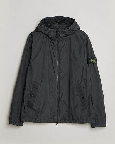 Stone Island Crinkle Reps Padded Hood Jacket Black – Black