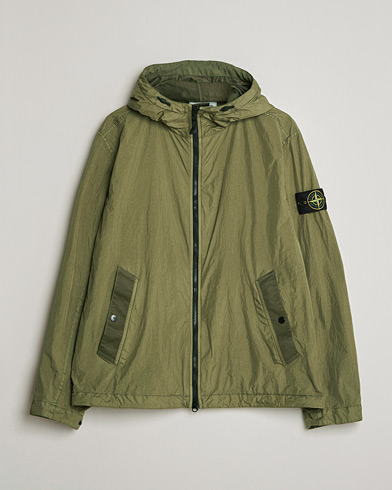 Stone Island Crinkle Reps Padded Hood Jacket Military Green – Green