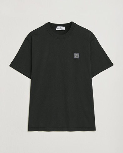 Stone Island Organic Cotton Fissato Effect T-Shirt Black – Black