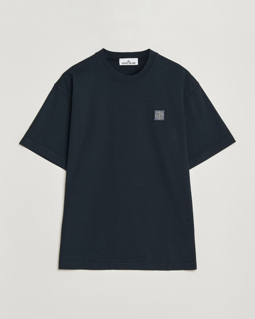 Stone Island Combed Organic Cotton T-Shirt Navy – Blue