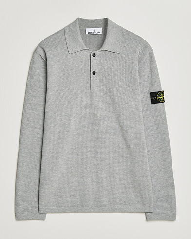 Gran Sasso Linen/Cotton Open Collar Knitted Polo Beige Melange at
