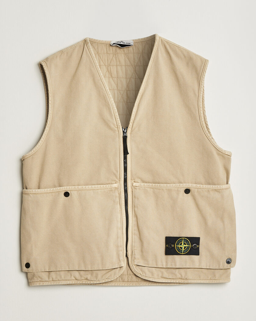 Stone Island Seamless Tunnel Nylon Down Vest Cement at CareOfCarl.com