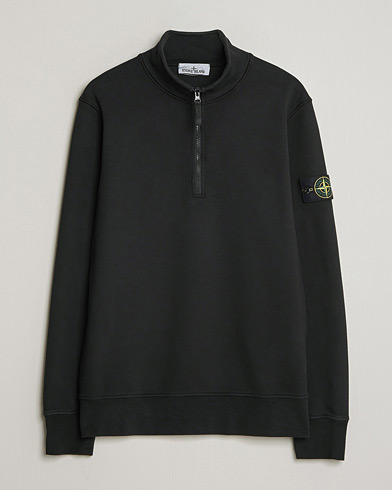 Stone Island Garment Dyed Fleece Half Zip Black – Black