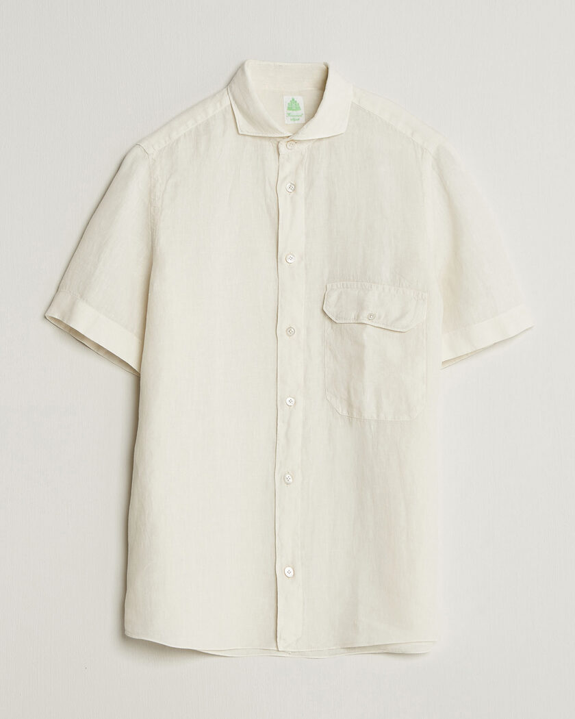 トップス KIMURA/ Linen washi shirt White Kamakura Shirts Vintage Ivy Heavy Linen Beach Shirt White at