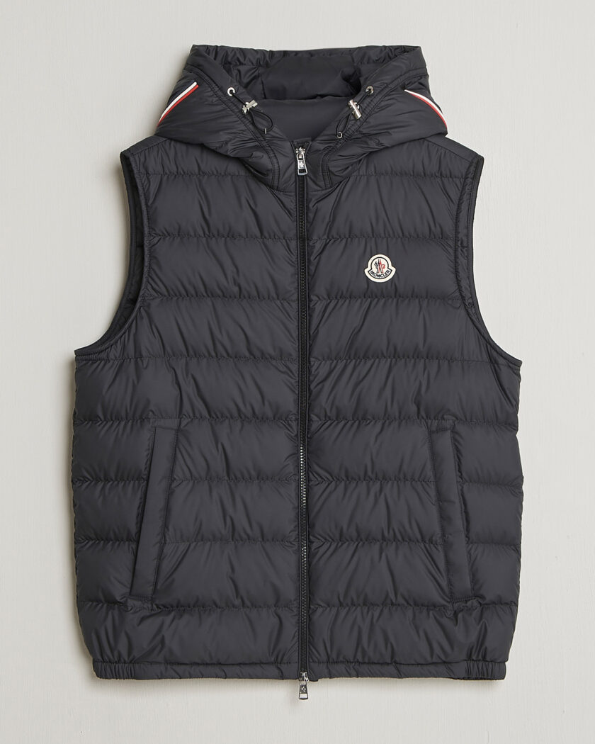 Moncler Marseillan Hooded Down Vest Black – Black
