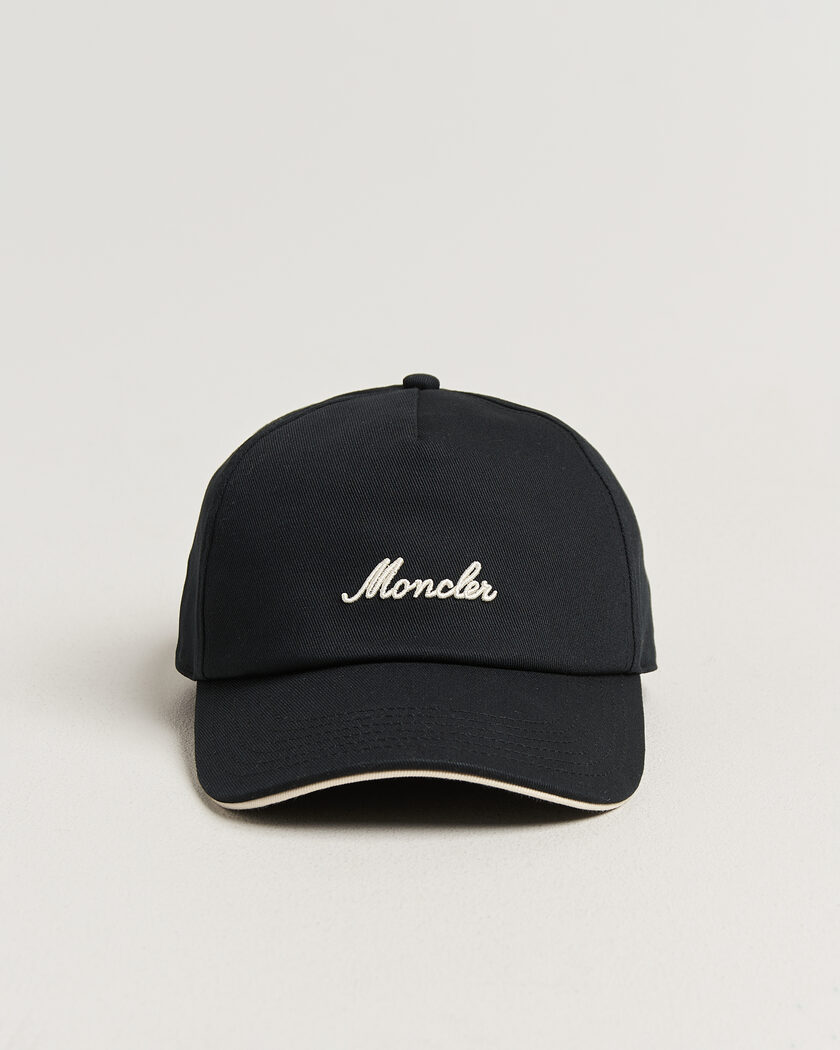 Moncler Signature Baseball Cap Black – Black