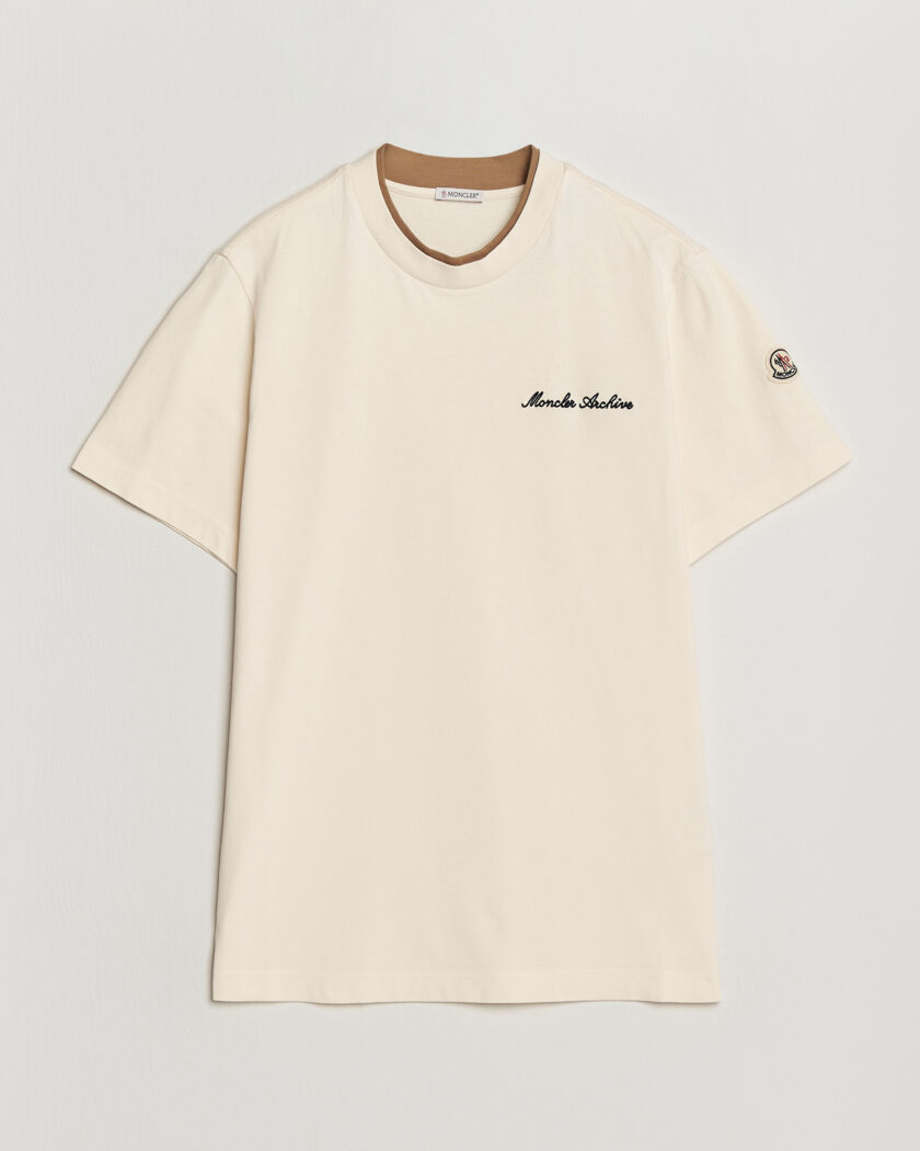 Moncler Signature Logo T-Shirt Off White – White