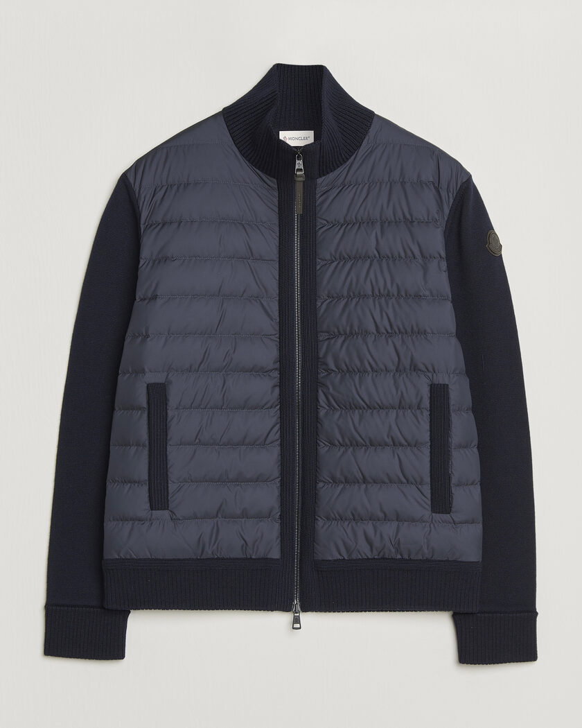 Moncler Luxury Hybrid Zip Cardigan Navy – Blue