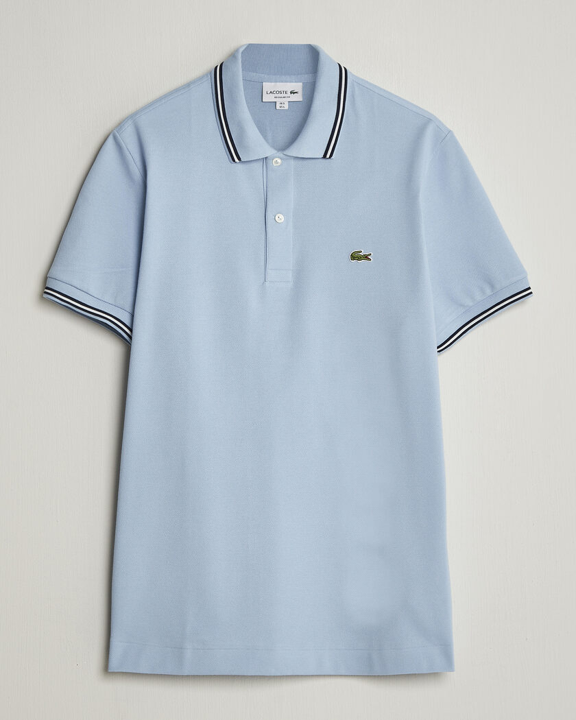 Lacoste Original Tipped Polo Piké Chambray – Blue