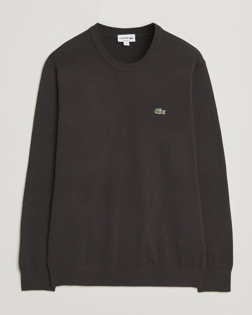 Lacoste Cotton Knitted Sweater Buffalo Brown – Brown