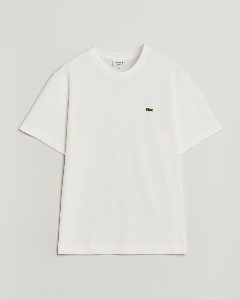 Lacoste Cotton/Linen Pique T-Shirt Flour – White