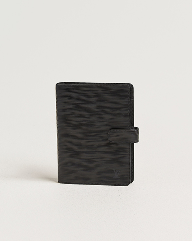 Louis Vuitton Pre-Owned Medium Ring Agenda Cover Epi Leather Black – Black